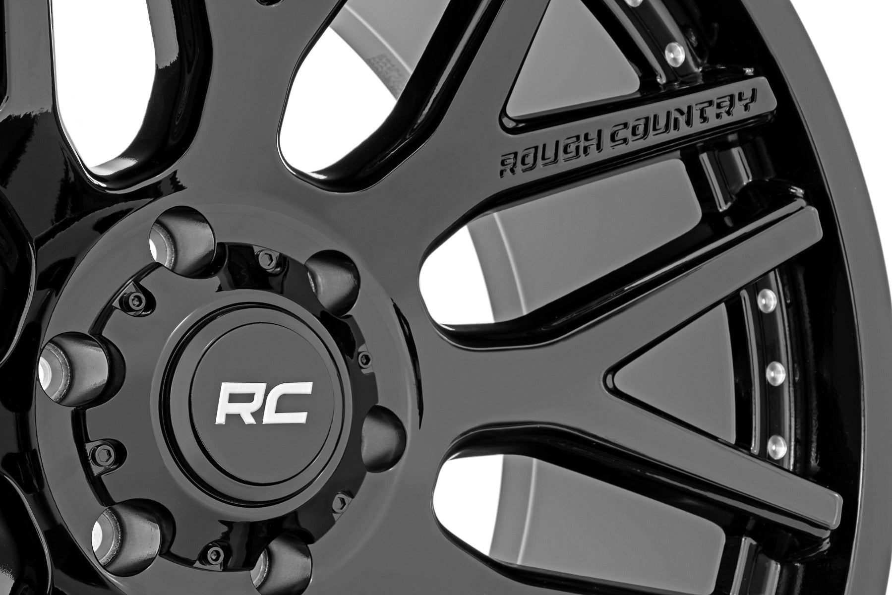 Rough Country 95 Series Wheel Gloss Black - Granted Quality 
