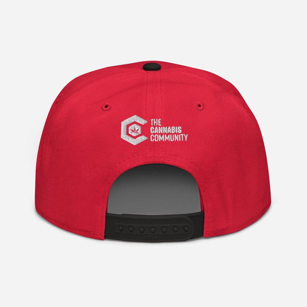 Elegante Befürworter-Snapback-Mütze mit Cannabisblatt-Motiv