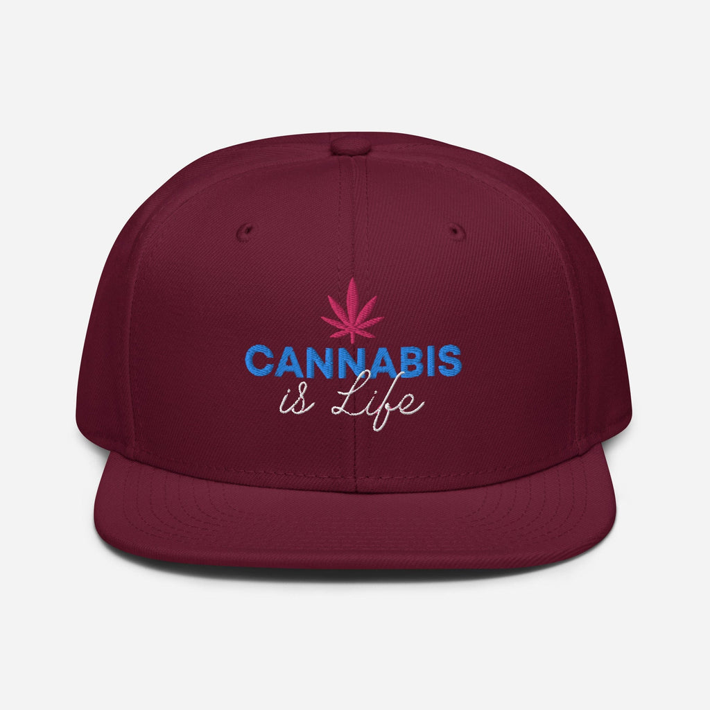 Cannabis is Life Snapback Hat - Granted Quality 