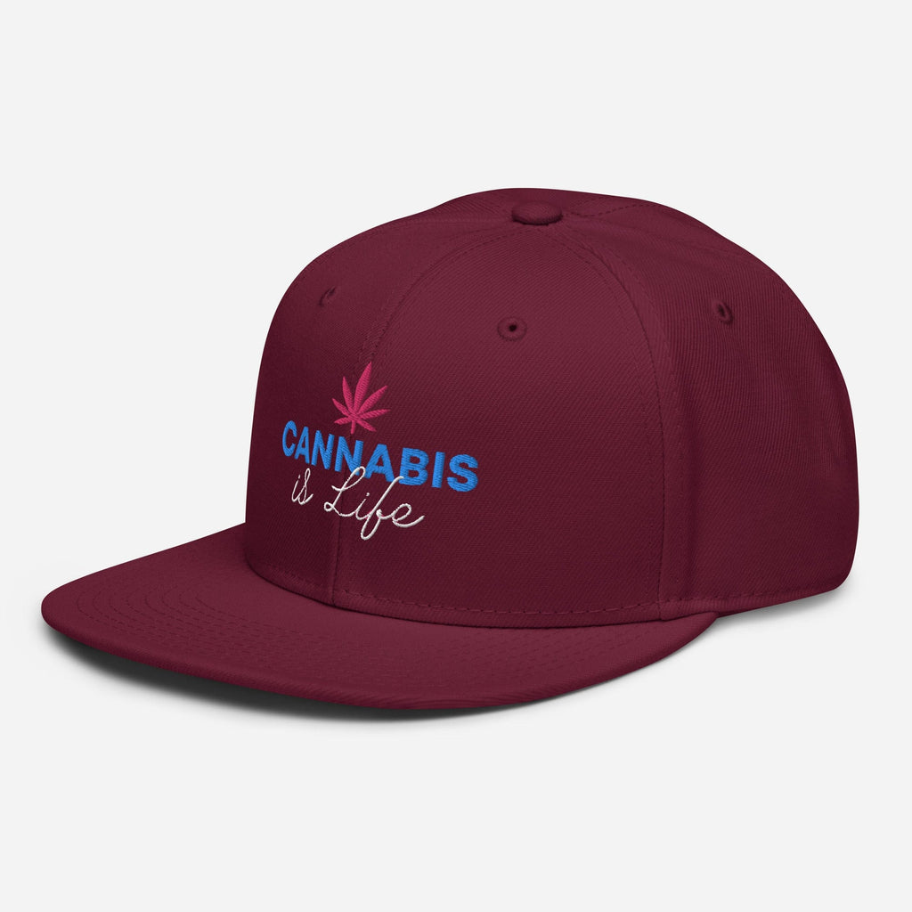 Cannabis is Life Snapback Hat - Granted Quality 