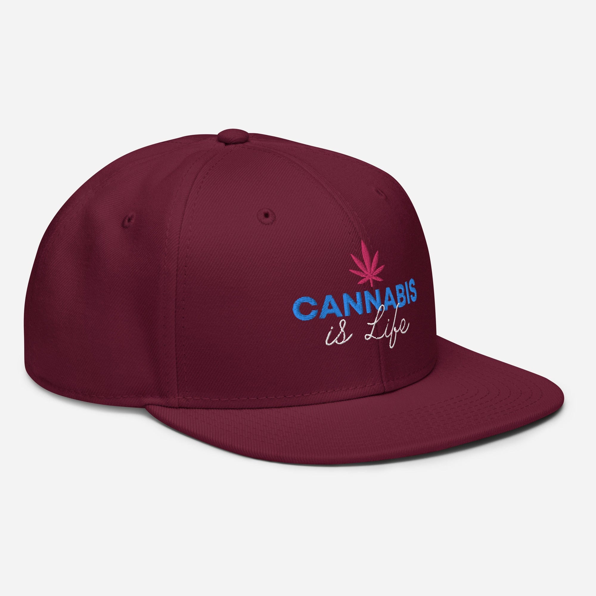 Cannabis is Life Snapback Hat - Granted Quality 
