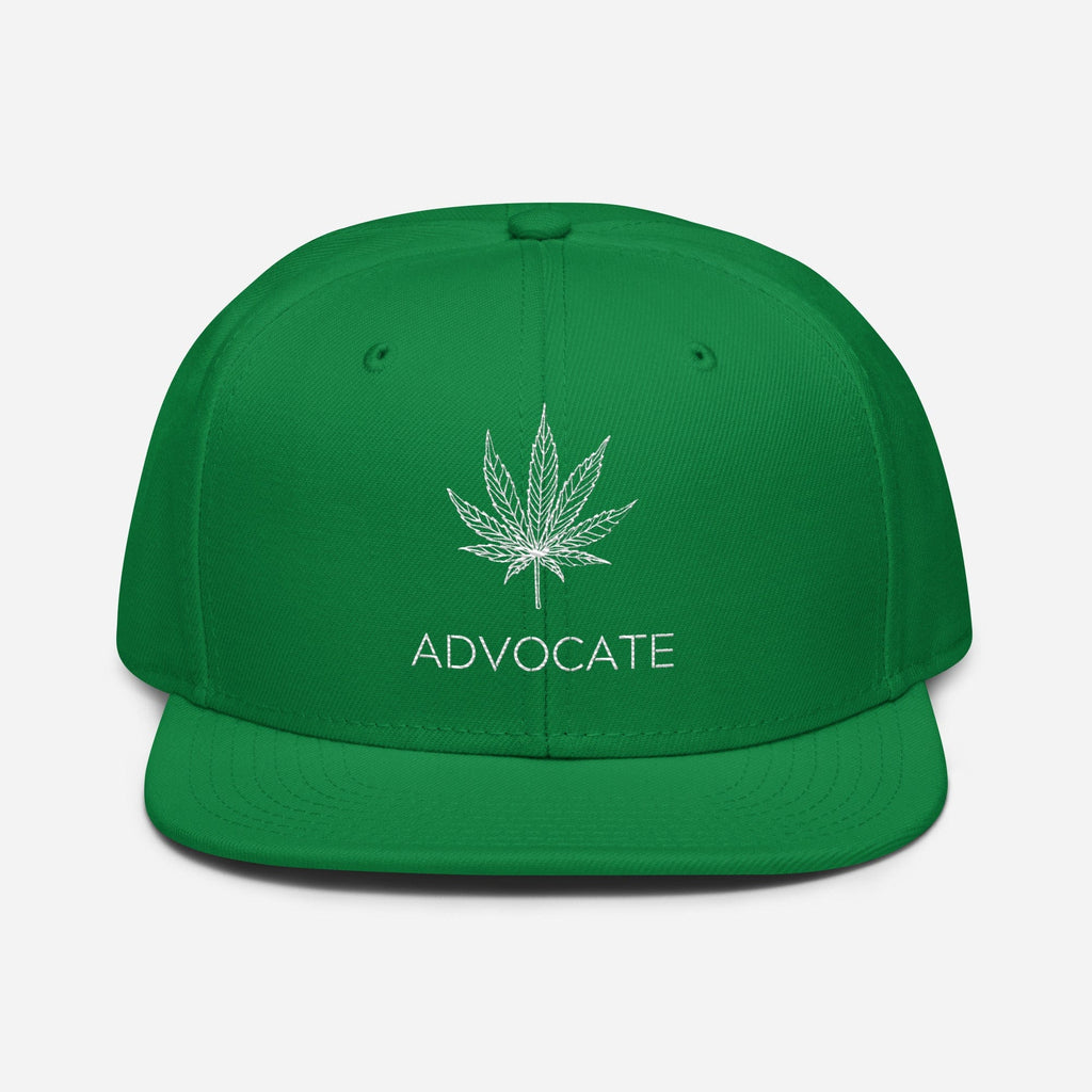 Elegante Befürworter-Snapback-Mütze mit Cannabisblatt-Motiv