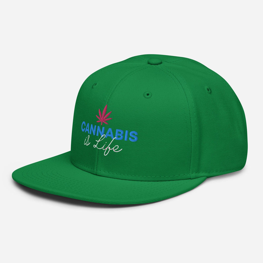 Cannabis is Life Snapback Hat - Granted Quality 