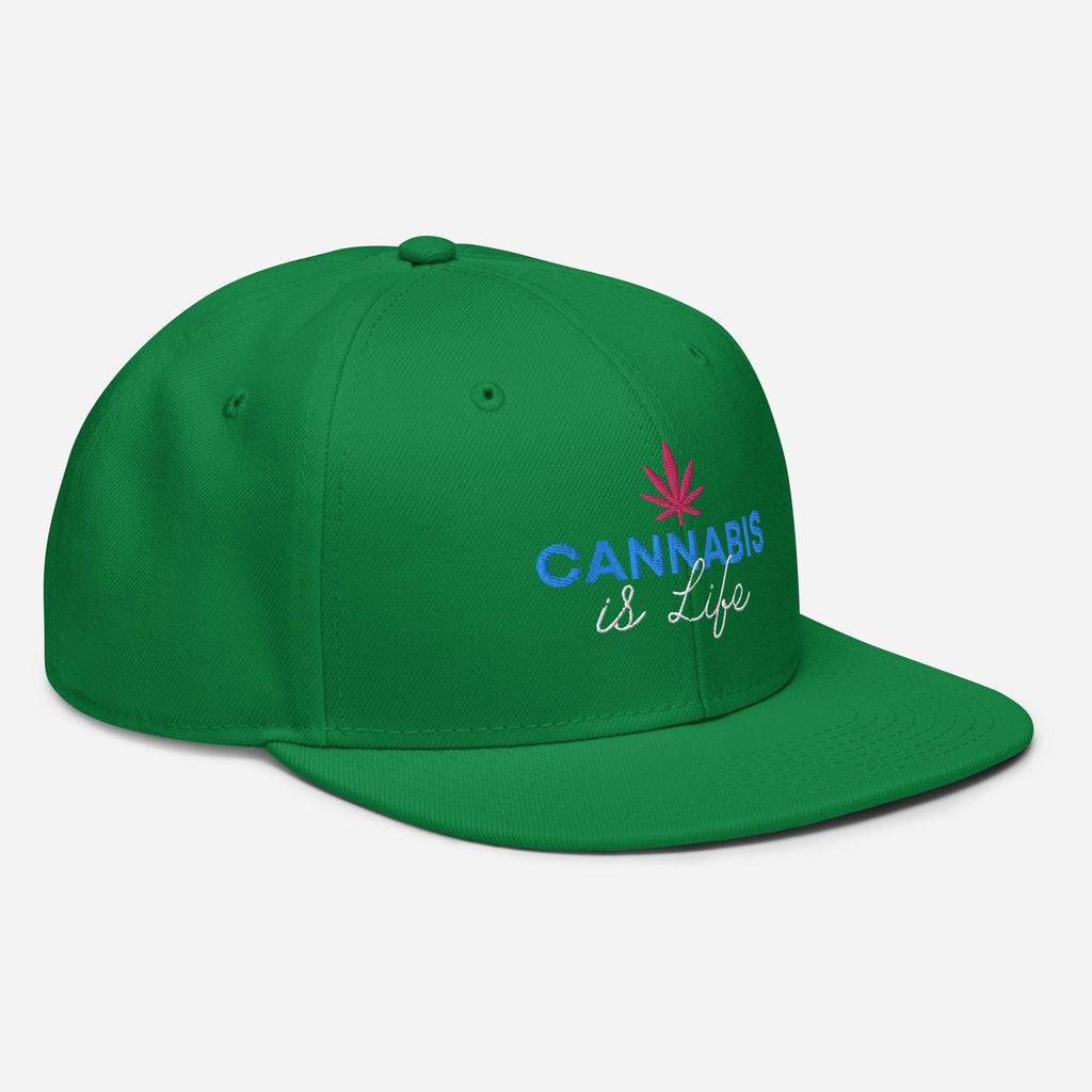 Cannabis is Life Snapback Hat - Granted Quality 