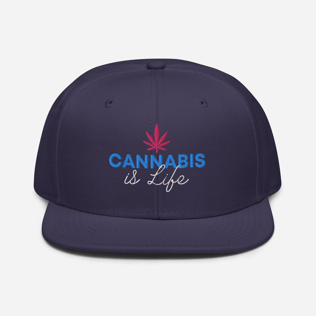 Cannabis is Life Snapback Hat - Granted Quality 