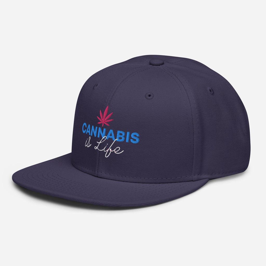 Cannabis is Life Snapback Hat - Granted Quality 