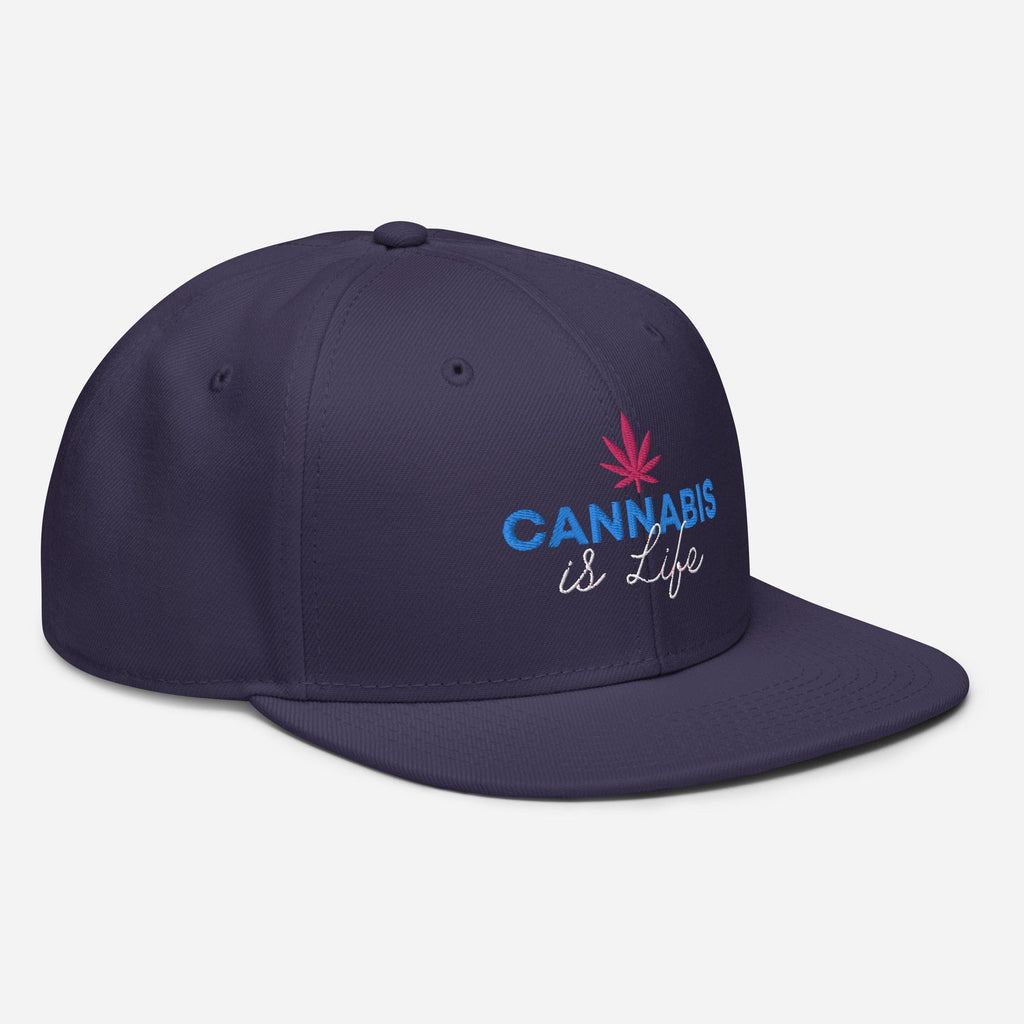 Cannabis is Life Snapback Hat - Granted Quality 