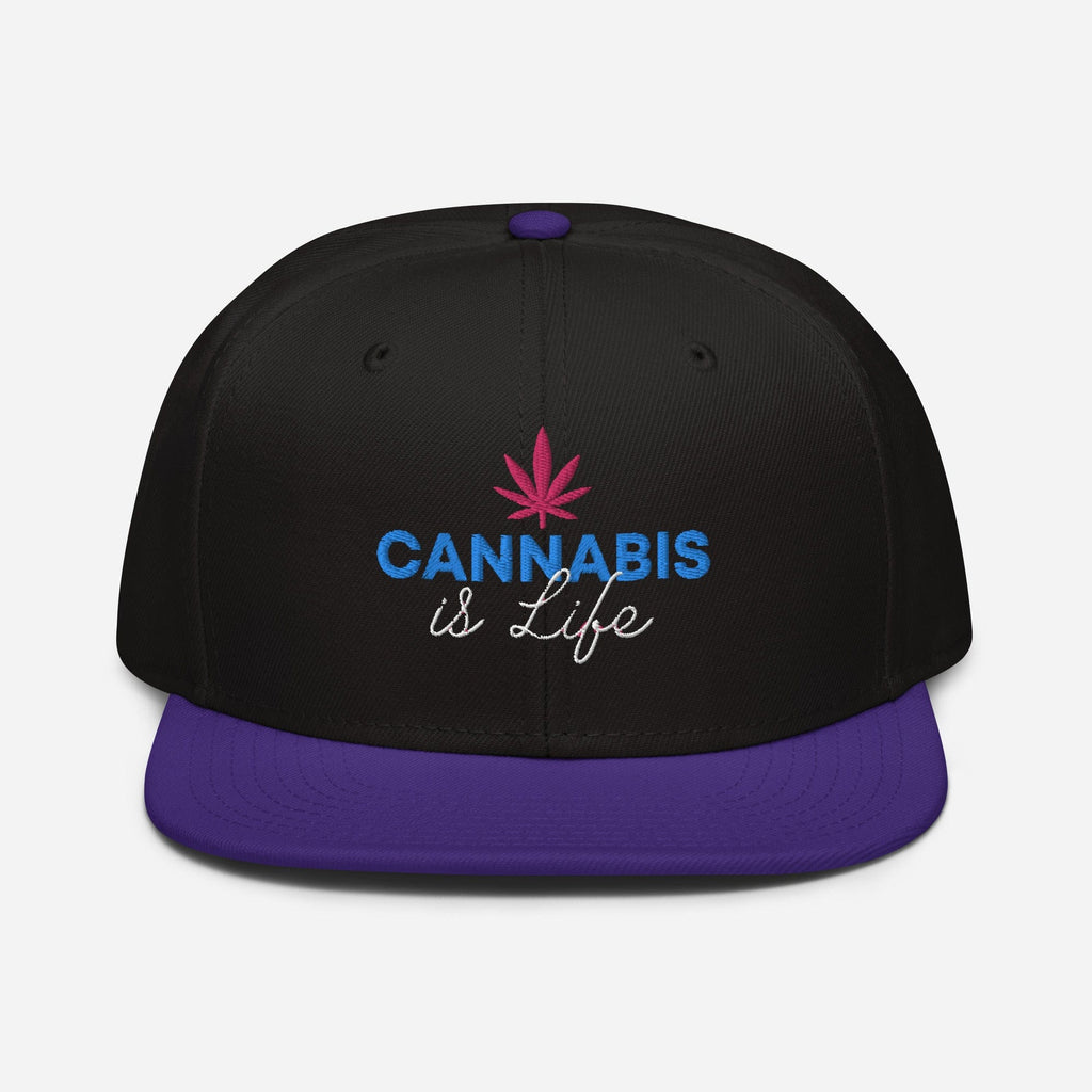 Cannabis is Life Snapback Hat - Granted Quality 