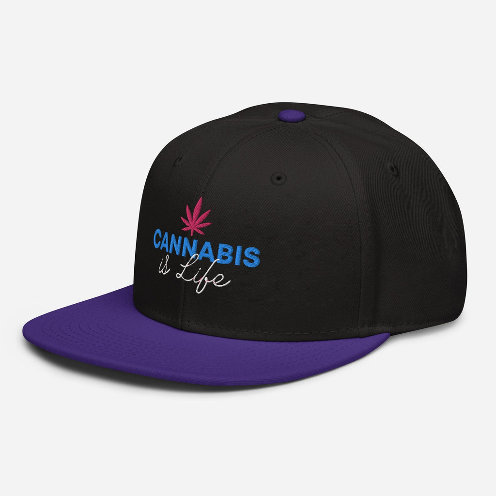 Cannabis is Life Snapback Hat - Granted Quality 