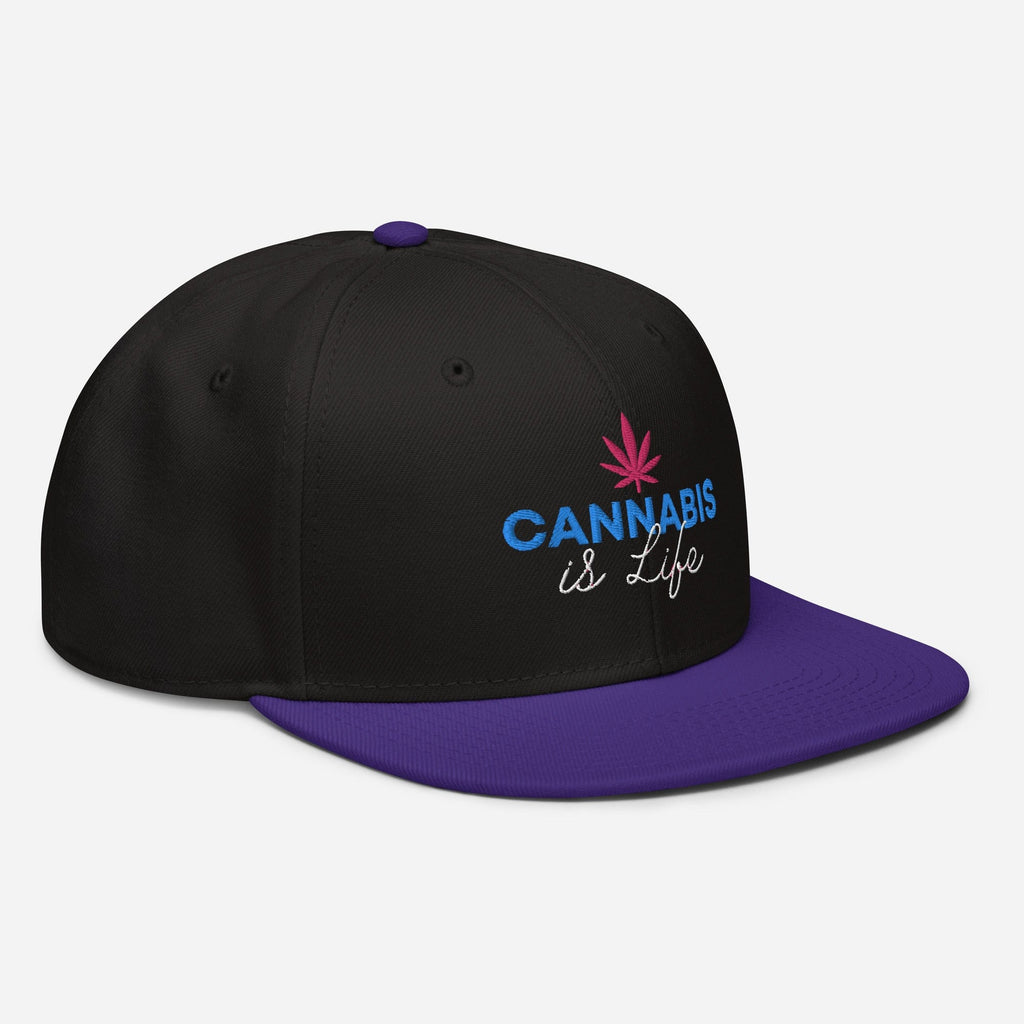 Cannabis is Life Snapback Hat - Granted Quality 
