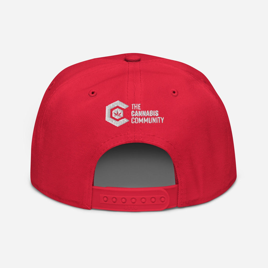 Elegante Befürworter-Snapback-Mütze mit Cannabisblatt-Motiv
