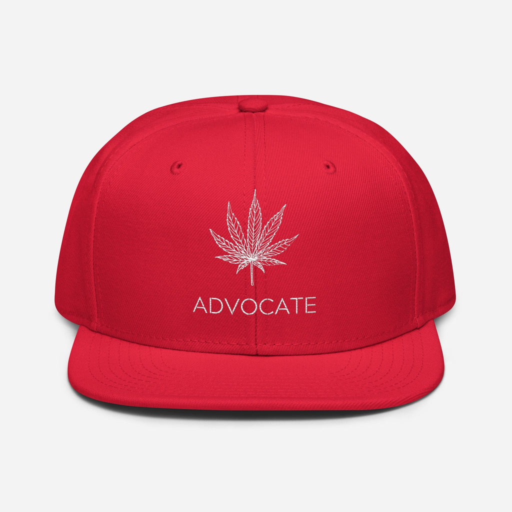 Elegante Befürworter-Snapback-Mütze mit Cannabisblatt-Motiv