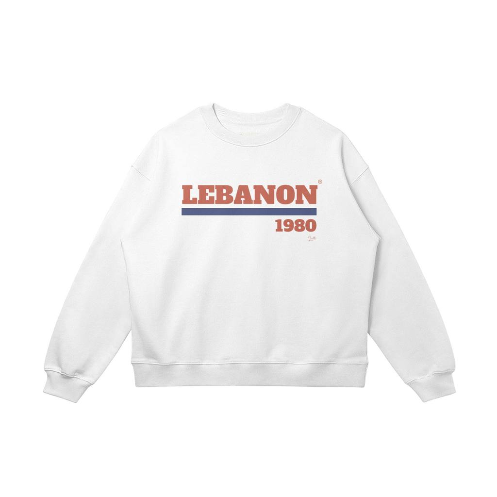 Retro Lebanon 1980 Unisex Drop Shoulders Sweatshirt - Granted Quality 