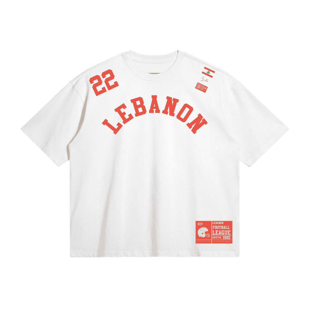"Lebanon Football League" Retro Boxy Premium Quality Tee - Granted Quality 
