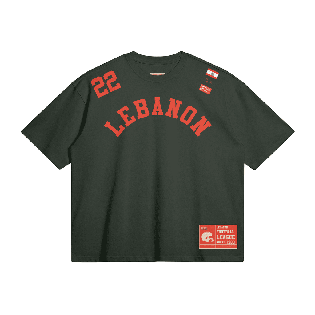 "Lebanon Football League" Retro Boxy Premium Quality Tee - Granted Quality 